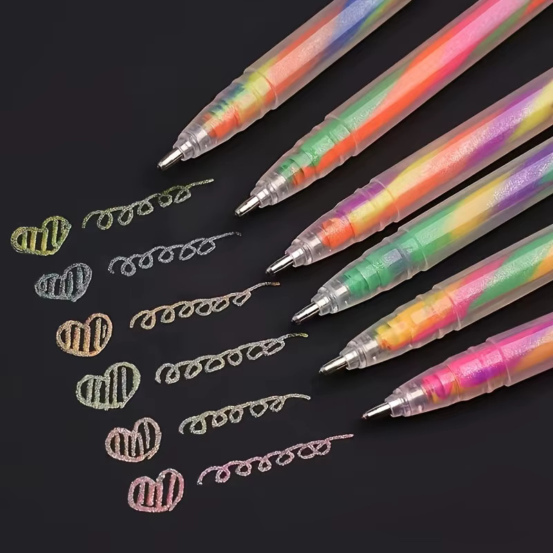 6er Set Glitzer-Pastell-Werkzeug in Multicolour für Grußkarten und Bastelarbeiten mit 1,2 mm Stärke - Bild 2
