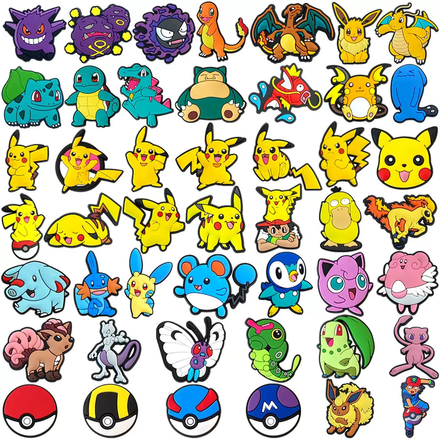 Bandai Pocket Monster Schuh-Charms, PVC, Unisex - Bild 3