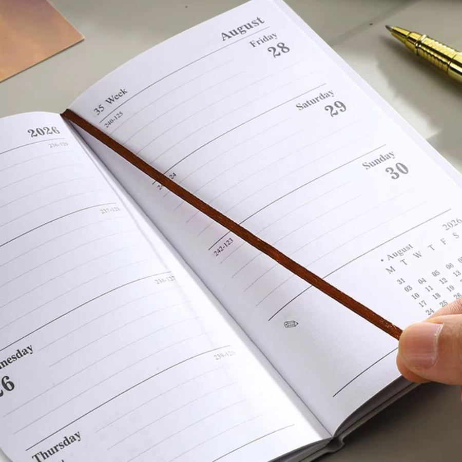 Mini A6 Agenda-Buch 2026 in Blau mit täglichem und wöchentlichem Planer sowie To-Do-Liste für Studenten und Schule - Bild 3