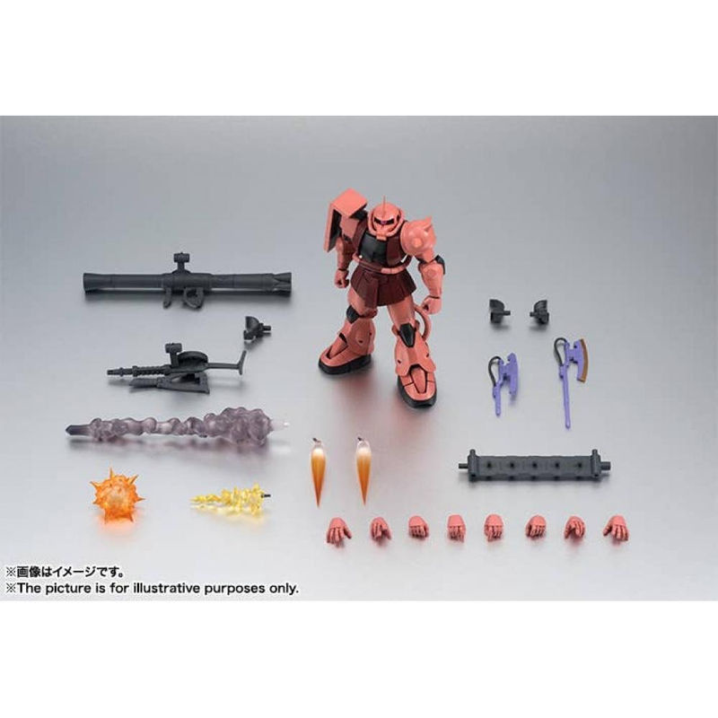 Bandai Robot Gundam DamaShii Côté MS MS 06S Zaku de Char Version Anime Modell in Rot - Bild 6