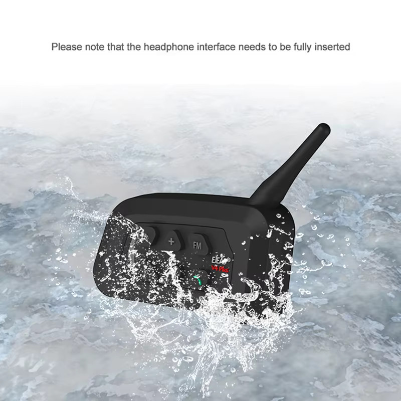 EJEAS V4C PLUS In-Ear Intercom Headset Set für Fußball Schiedsrichter, 4er Pack, Bluetooth 5.1, Wasserdicht, Schwarz - Bild 3