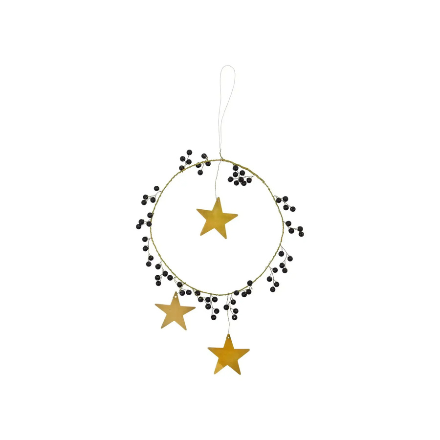 House Doctor Weihnachtsdekoration Star Ring in Messing und Gold, Höhe: 15 cm - Bild 1
