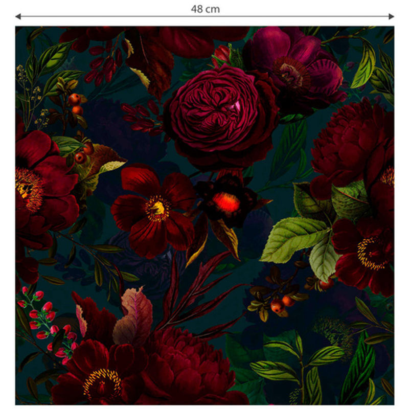 K&L Wall Art Vliestapete Vintage Barock Rosen Blüten in Dunkel und Mehrfarbig, matt - Bild 2