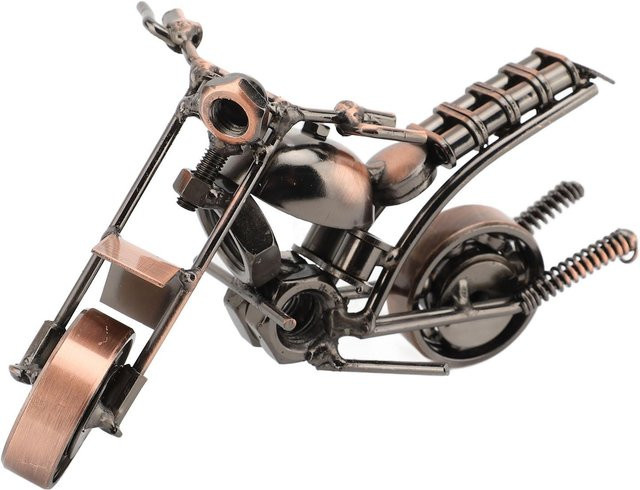 GoolRC Motorrad Modell Dekoration aus Metall in Bronze und Schwarz, B/T/H: 15 x 6 x 9 cm - Bild 1