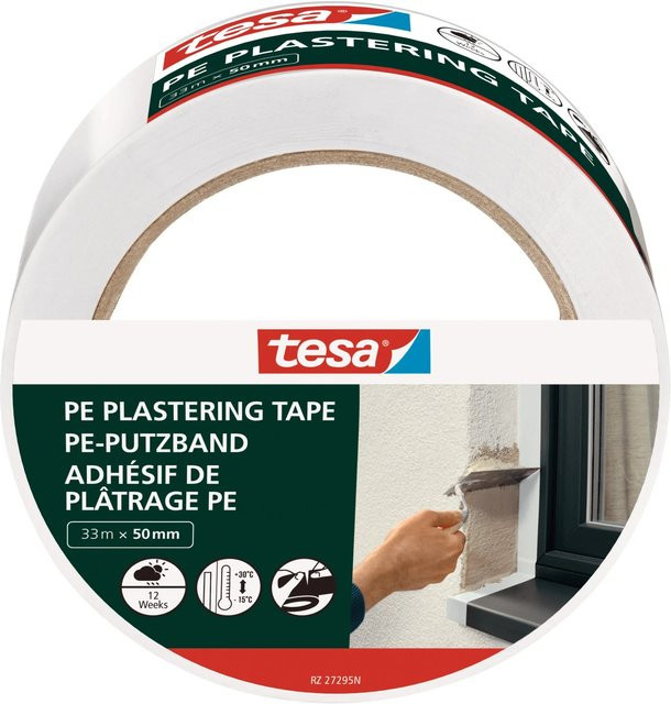 Tesa PE Putzband in Weiß, Breite: 50 mm, Länge: 33 m - Bild 1