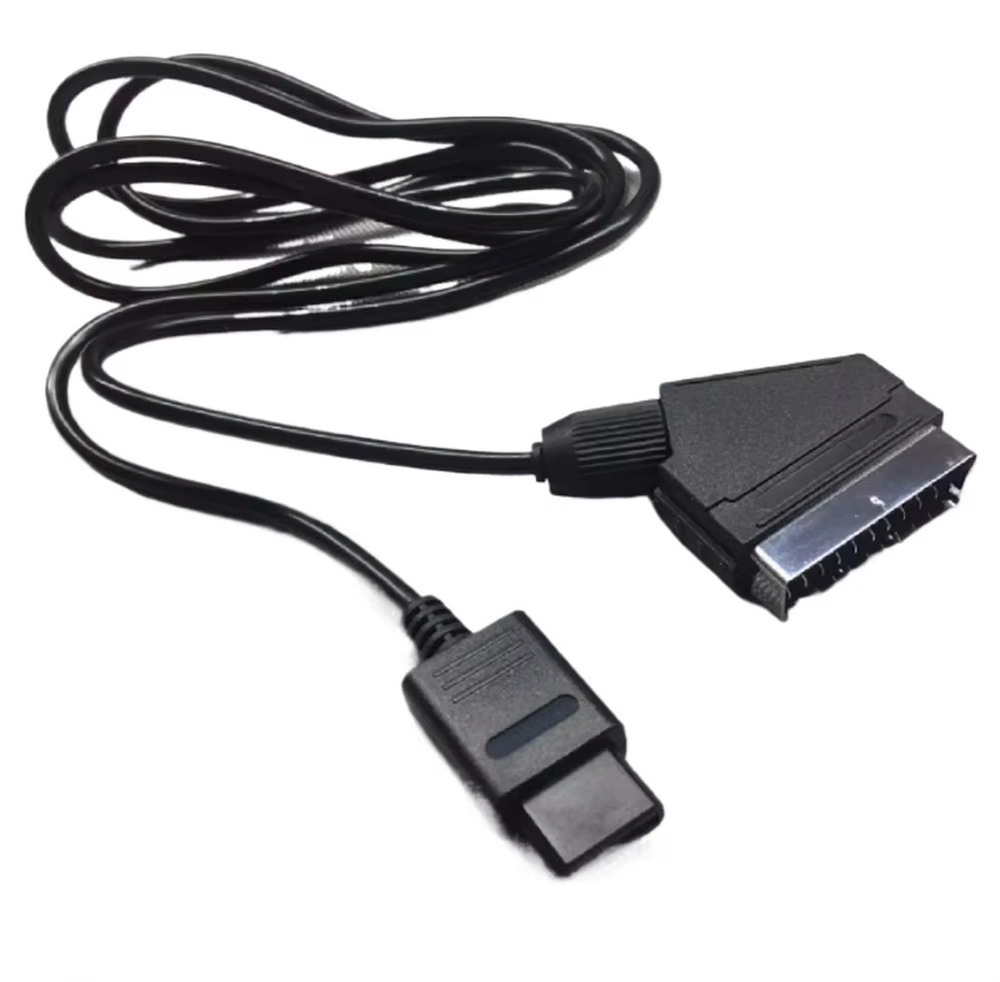NTSC Super SCART Audio-Video AV-Kabel mit RGB-Ausgang für NES, SFC, SNES und NGC in Schwarz - Bild 3