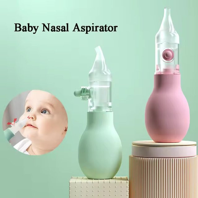 Baby-Nasensauggerät zur Nasenreinigung für Neugeborene und Kleinkinder in Pink und Grün - Bild 1