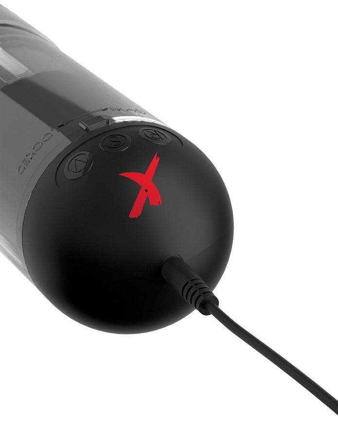 PDX Elite Extender Pro Vibrating Pump Penispumpe in Schwarz und Transparent, längenverstellbar - Bild 2