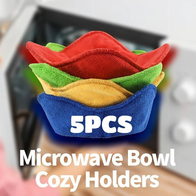 YOCITY Hot Bowl Mikrowellenschüssel mit Handtuchpolster und Anti-Verbrühungs-Schutz, Farbe: Rot - Bild 1