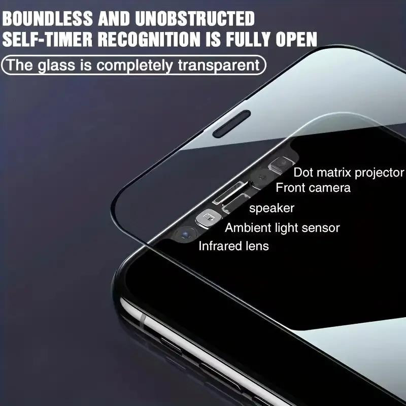 3er Pack BigDiscounts Displayschutzfolie aus gehärtetem Glas für iPhone 15 Pro Max und weitere Modelle, Schwarz - Bild 4