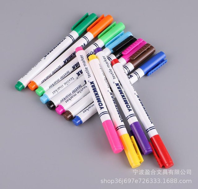 Pickerr Textilstift Set für DIY-Projekte in Pink und Multicolour, lichtechte Textilfarbe für Erwachsene - Bild 1