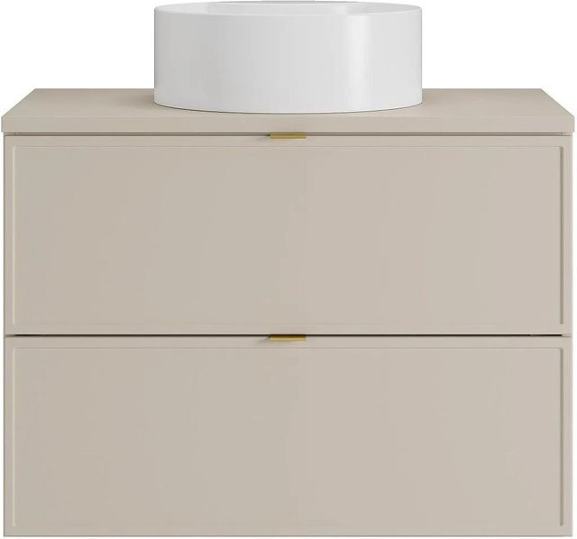Vente-unique Einzelwaschtisch Ondil in Beige, Breite: 80 cm, Tiefe: 45 cm, Höhe: 60 cm - Bild 1