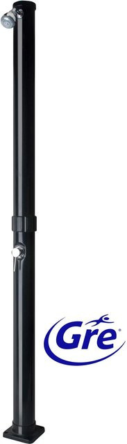 GRE Solardusche aus PVC in Schwarz mit 20 l Tank und verstellbarem Duschkopf - Bild 1