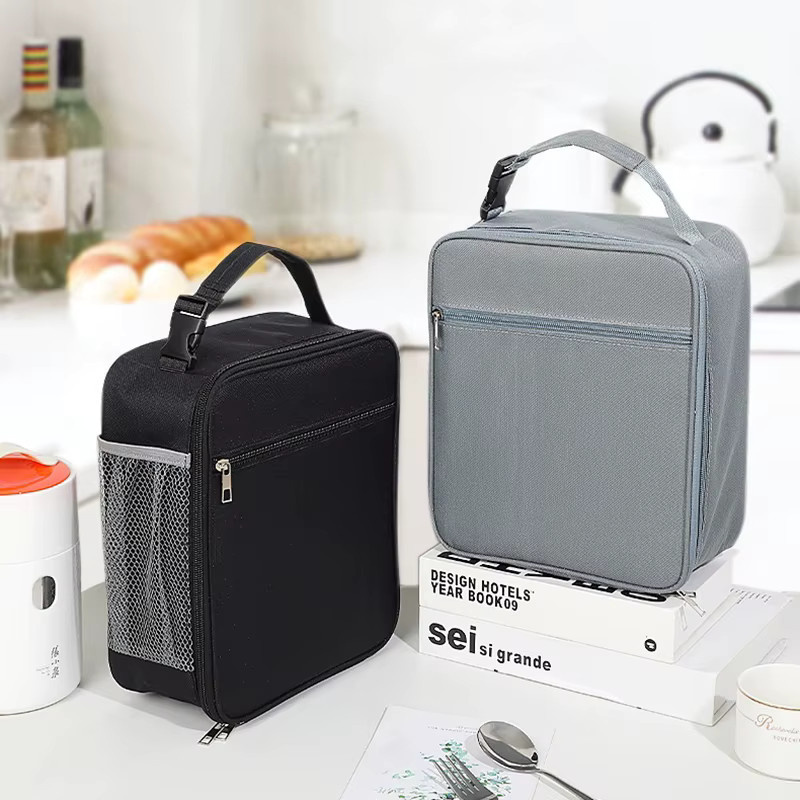 Isolierte Lunchtasche aus Segeltuch von KAIGUANG in Blau - Bild 2