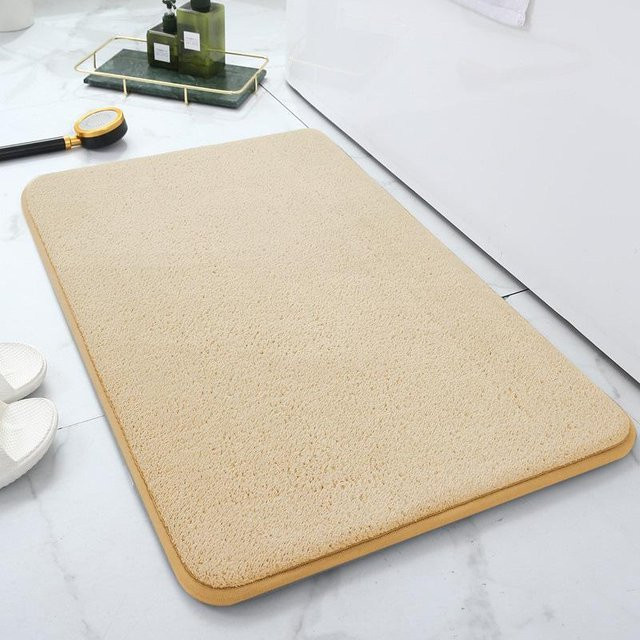 HYC5 Badezimmer- und Toiletten-Fußmatte aus Polyester, schnelltrocknend und rutschfest, B/L: 40 x 60 cm - Bild 1