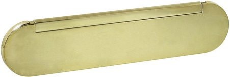 Intersteel Zugluftstopper oval in Gold aus Messing B/H: 78 x 342 mm - Bild 1
