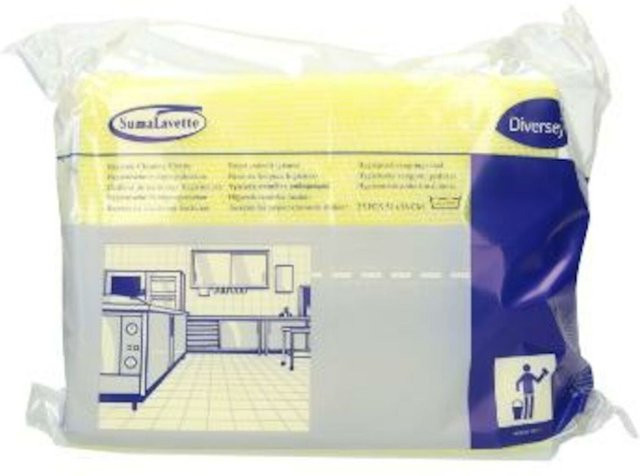 Diversey Suma Lavette Küchenhygienetuch mit Keimstopp, gelb, 6 Stück, B: 51 cm, H: 36 cm - Bild 1