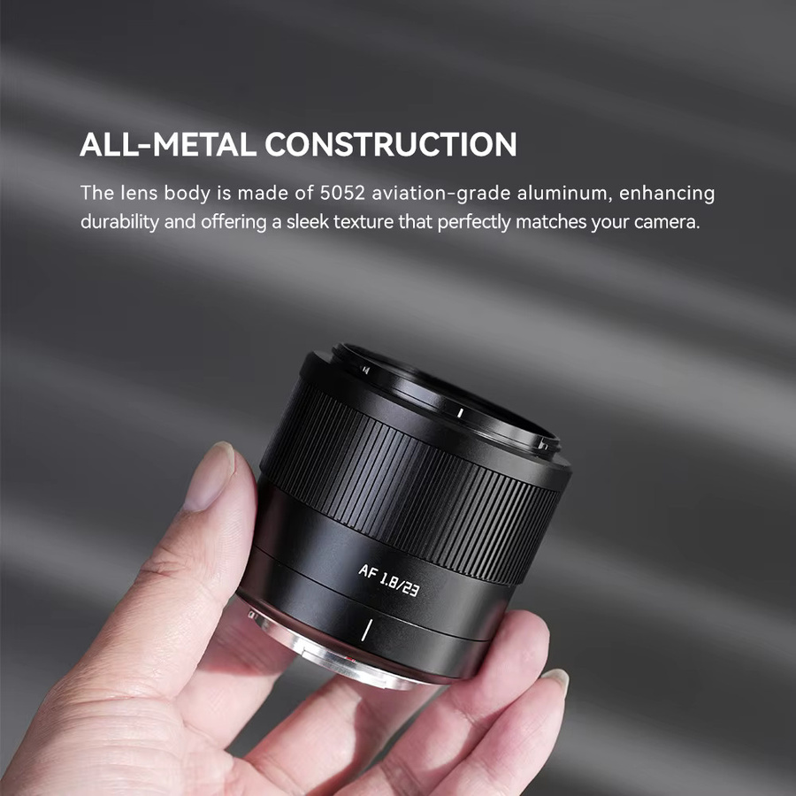 TTARTISAN AF 23mm F1.8 Autofokus-Objektiv für Sony E und Fujifilm XF, Schwarz - Bild 3