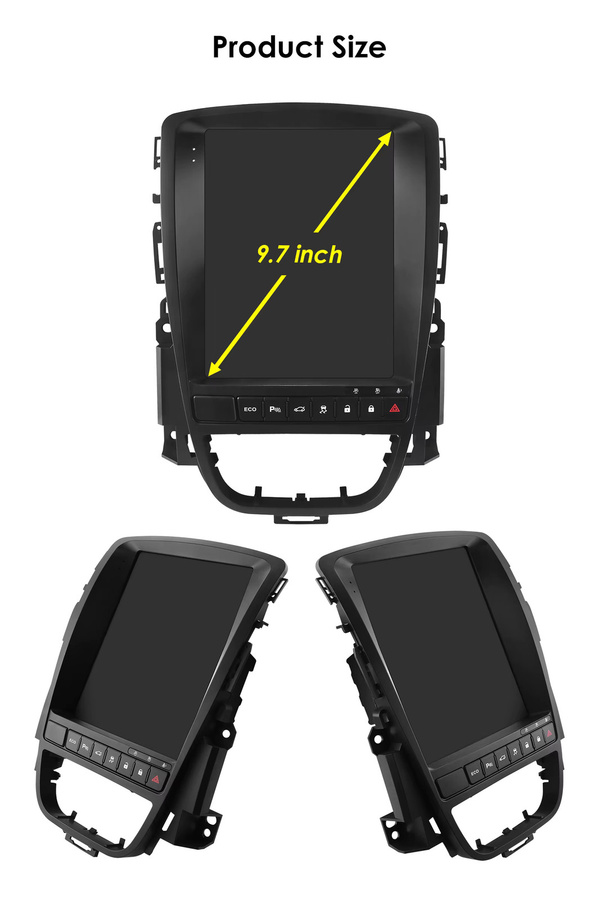 Hizpo Android 13 Autoradio im Tesla Stil mit 9,7 Zoll Display für Opel Astra J und Buick Verano (2009 - 2015), inklusive CarPlay, GPS und DSP, Farbe: Schwarz - Bild 5