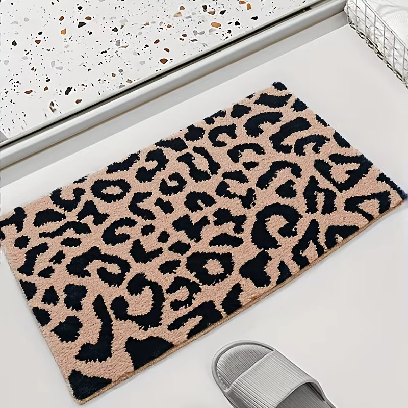VIKAMA Vintage-Teppich mit Leopardenmuster in Beige, Rechteckig, Breite: 60 cm, Tiefe: 40 cm - Bild 4