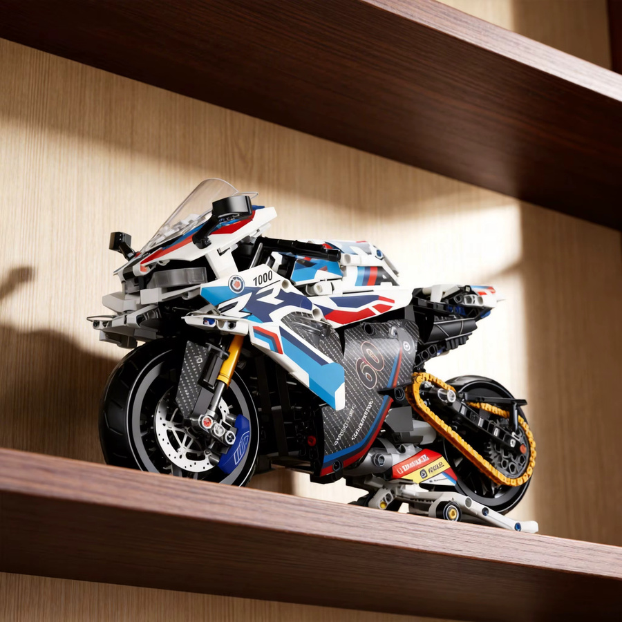 Motorrad-Baustein-Set, 1:8, technisches Rennfahrzeug, Modellbausatz - Bild 2