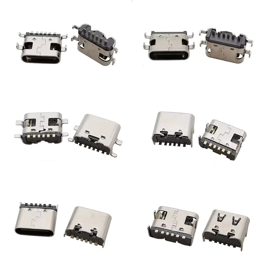 10 Stück USB Typ C Lade Port Buchsen zum Löten für PCB Handy DIY Reparatur, ALLiSHOP, Farbe: Silber - Bild 2