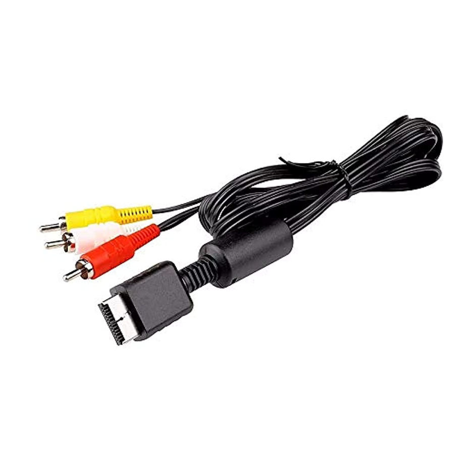 RGEEK AV zu RCA Composite-Verbindungskabel für Sony PlayStation 2 und PlayStation 3, Farbe: Braun, Länge: 1,8 m - Bild 2