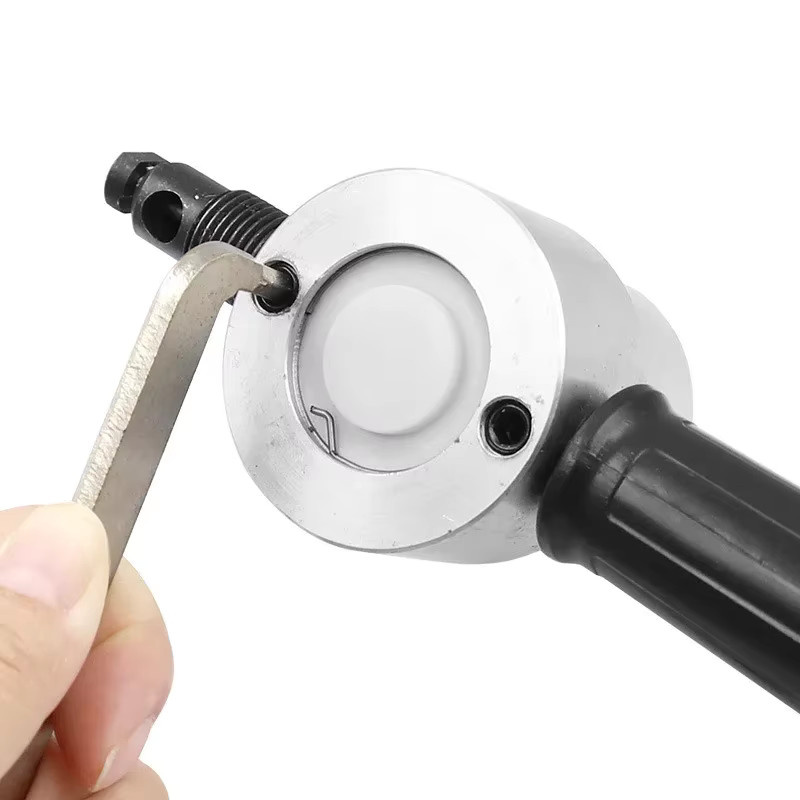 JIGHOLE Elektrische Doppelkopf Blechschere mit Knabberklinge und Säge als Cutter-Werkzeug in Silber - Bild 3