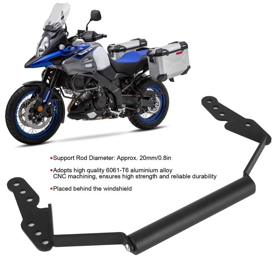 GPS-Halterung für Motorrad Navigation und Smartphone passend für Suzuki V-Strom DL1000 2014-2019 in Schwarz - Bild 3