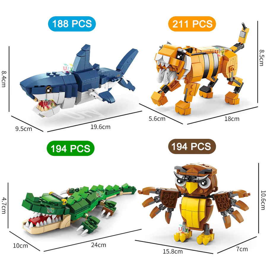 Moc Ocean Marine Fish, 3in1 Modellbausatz, Bausteine, Tiere - Bild 1