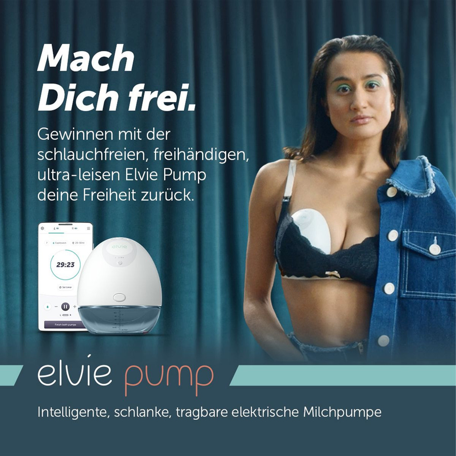 Elvie Elektrische Milchpumpe Single, tragbar und BPA-frei, Weiß/Transparent - Bild 4