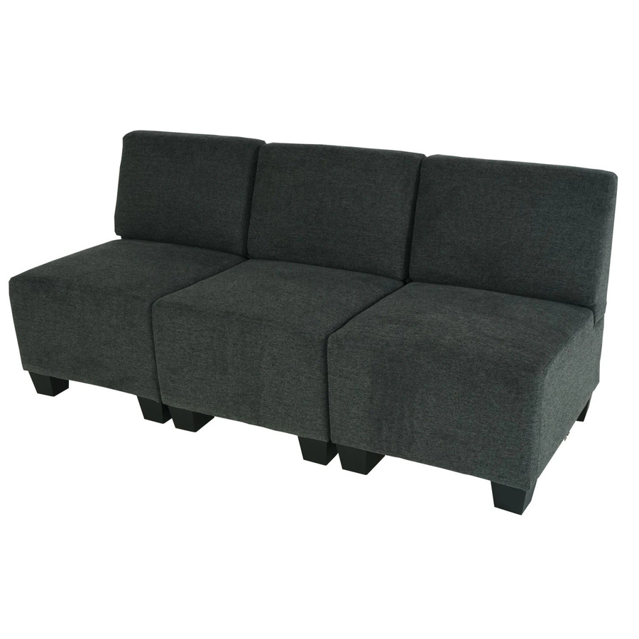 MCW Modular 3-Sitzer Sofa Moncalieri in Anthrazit-Grau ohne Armlehnen im Lounge-Stil, B/T/H: 171 x 72 x 76 cm - Bild 2
