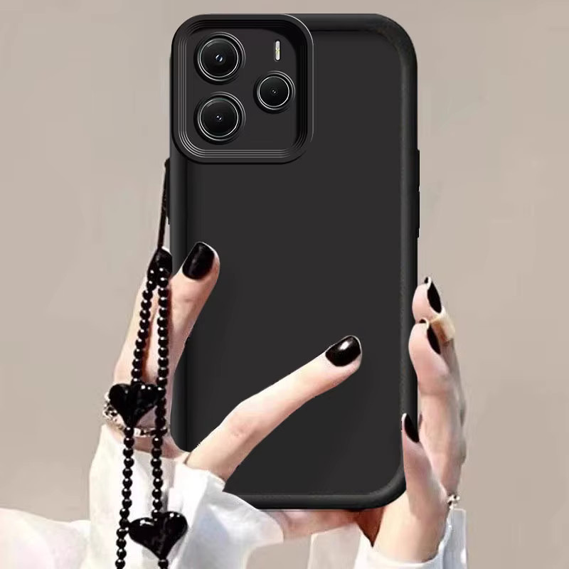 Xiaomi Sky Eye Silikon Handyhülle mit Lanyard für Redmi Note 14 14S 14ProPlus 13 14Pro 13Pro 12 12S 12R 12Pro in Schwarz oder Weiß - Bild 2