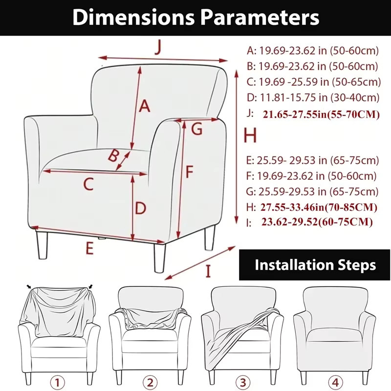 WANERQU Sesselbezug Jacquard Streifen in Grün und Grau, elastischer Spandex Schonbezug für Clubstühle und Armchairs - Bild 2
