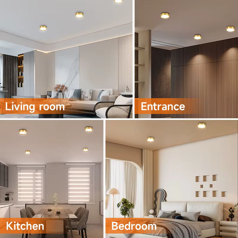 CANMEIJIA LED Deckenstrahler Tricolor Downlight in Gold/Messing für Küche und Eingangsbereich - Bild 3