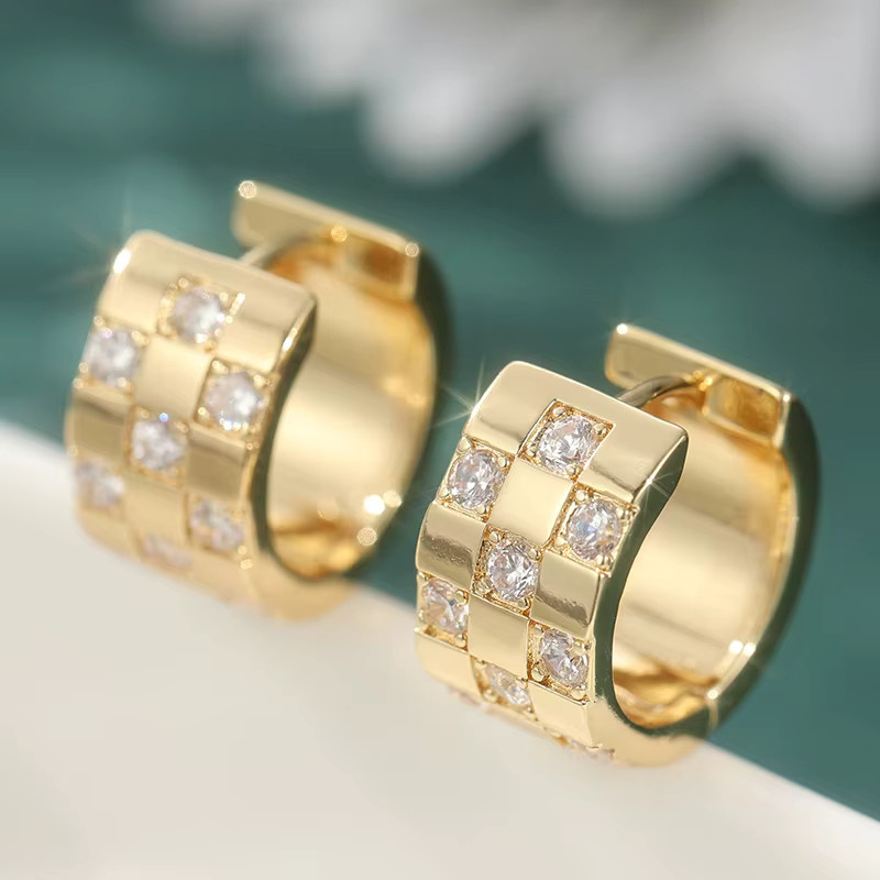 YoYo Creolen, Gold, Synthetischer Zirkonia, Damen - Bild 2