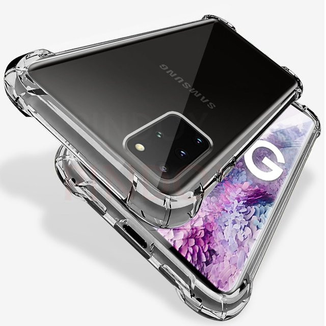 Stoßfeste Silikonhülle für Samsung Galaxy S23 Ultra, S22, S21, S20, S10, S9, S8 und Note 10, transparent - Bild 1