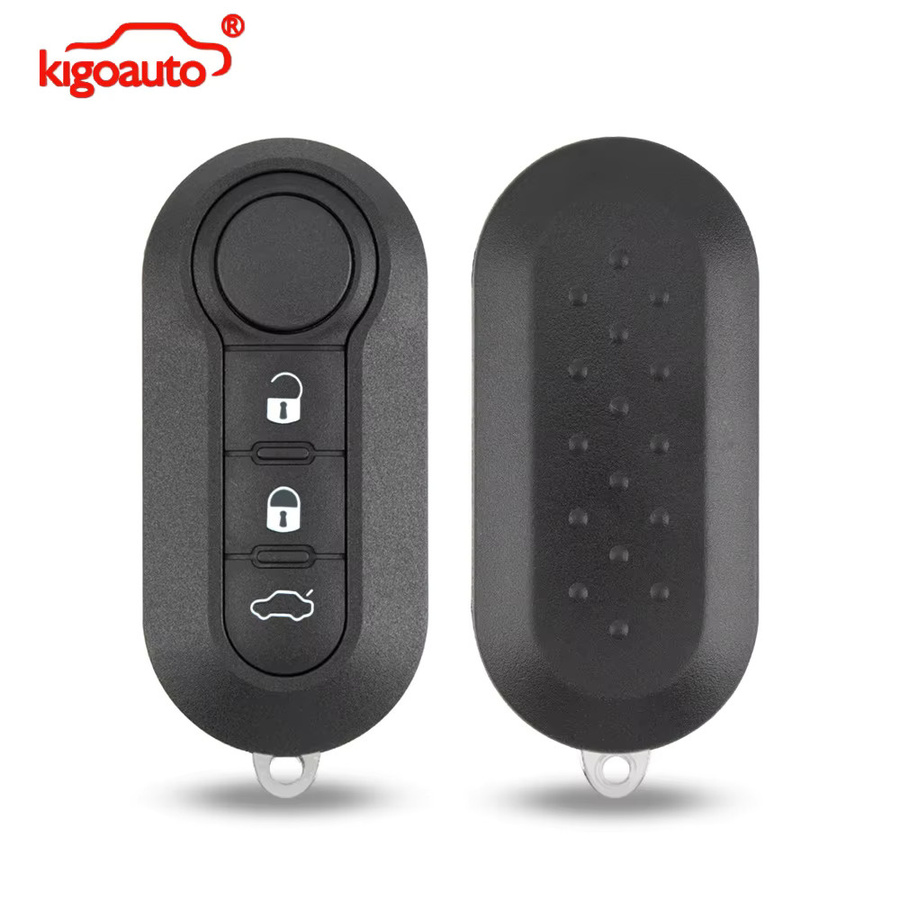 KIGOAUTO Klappbarer Fernbedienungsschlüssel 433MHz mit ID46-PCF7946 Chip für Fiat 500, 500L, Doblo, Grande Punto und Ducato (2007-2018) in Schwarz mit Delphi/Marelli System - Bild 4