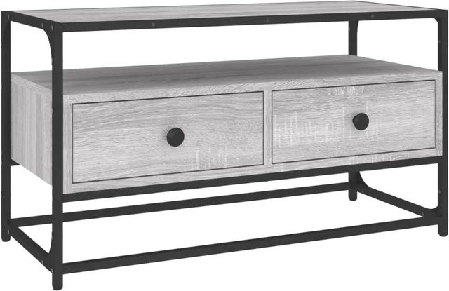 vidaXL TV-Schrank Grau Sonoma aus Holzwerkstoff und Stahl, B/T/H: 80 x 35 x 45 cm - Bild 1
