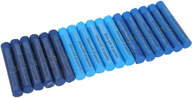 Shoemst Ölpastell-Set mit 18 leuchtenden Farben in Blau und Multicolour für Kinder, Anfänger und Künstler - Bild 1