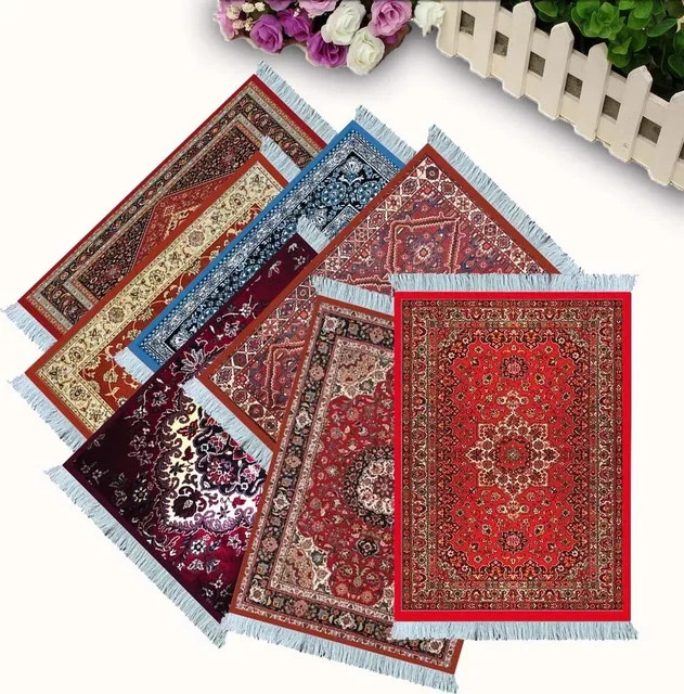 Mairuige Mauspad im Retro-Stil mit Blumenmuster, rutschfestes Computerpad aus Gummi, Multicolour - Bild 1