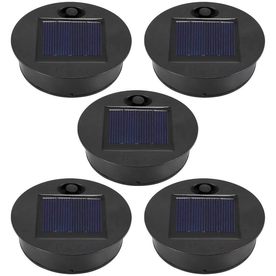 FUFU 5er-Pack Ersatz-Solarlichtteile mit warmweißer LED, wasserdicht, Schwarz - Bild 3