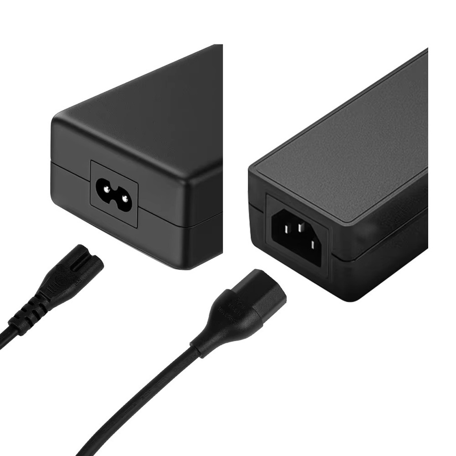 Netzkabel aus reinem Kupfer mit EU- und US-Stecker für Laptop, PC, LCD und LED in Schwarz, Länge: 1,5 m - Bild 2