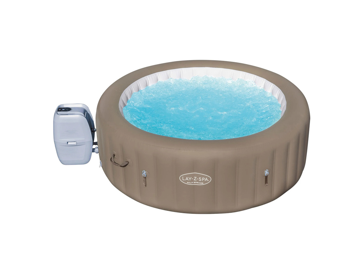 Bestway Lay-Z-Spa Palm Springs Whirlpool AirJet aufblasbar, rund, Beige, Durchmesser: 196 cm, Höhe: 71 cm - Bild 3