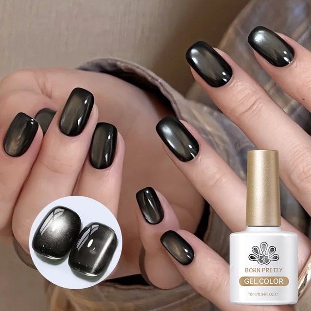 BORN PRETTY Magnetgel-Nagellack, Schwarz, 10 ml - Bild 1