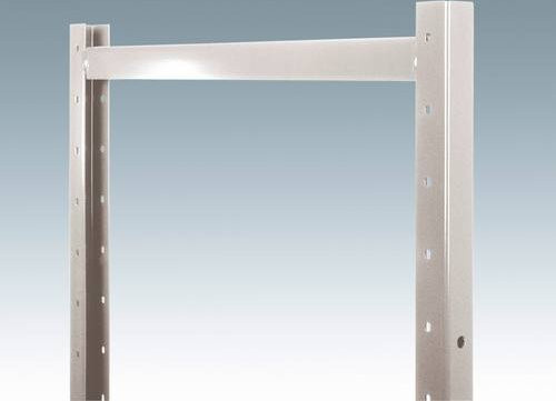 Manuflex RA3115.7035 Regalrahmen aus Stahl in Grau oder Weiß, B/H/T: 30 x 225 x 60 cm - Bild 1
