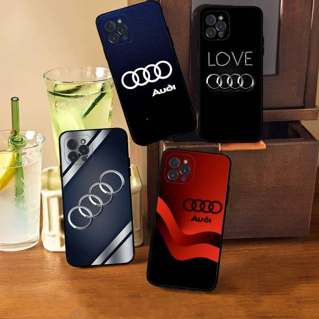 A-Audis Logo Handyhülle für iPhone 16 15 17 14 13 12 11 Pro Max Plus, Farbe: Schwarz - Bild 1