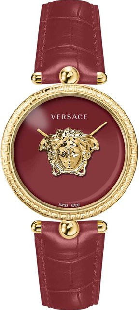 Versace Damenuhr Palazzo, Quarz, Edelstahl, 39 mm, Rot, 5 ATM - Bild 1