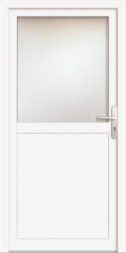 Meeth Nebeneingangstür ProM 02 in Weiß mit Klarglas, modern, B: 98,0 cm, H: 200,0 cm - Bild 1