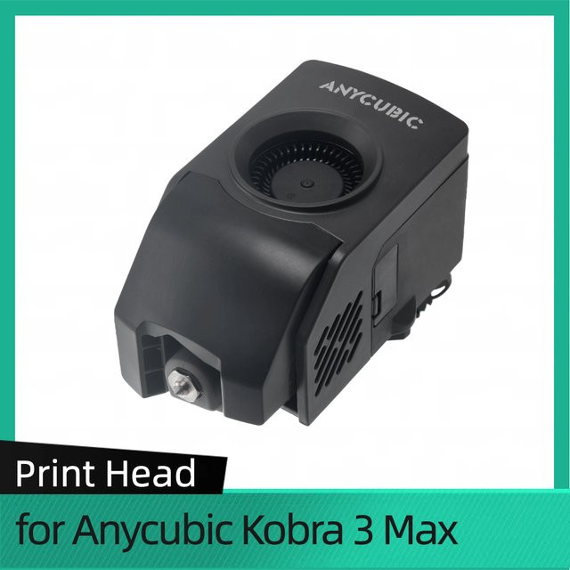 Anycubic Druckkopf mit Extruder-Düse für Kobra 3 Max und K3M Combo 3D-Drucker, 4-Farben-Filament-Hub, Schwarz - Bild 1